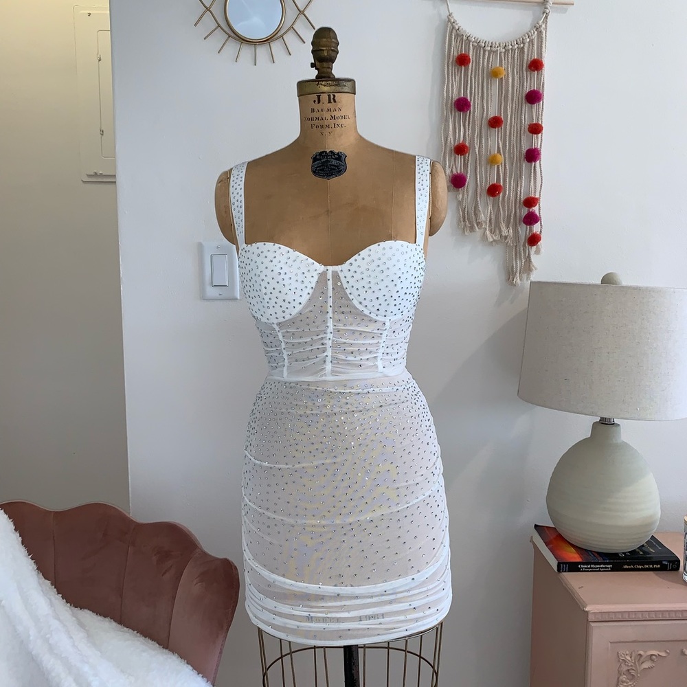 NWOT MESH SEQUIN DRESS WITH MATCHING UNDERGARMENT